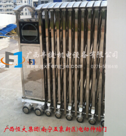 廣西恒大集團(tuán)（南寧五象新區(qū)）精拋不銹鋼電動(dòng)伸縮門2014年9月開始啟用！